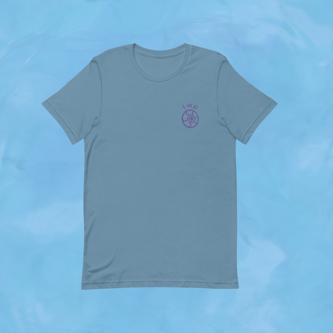 fwp embroidered tee - purple